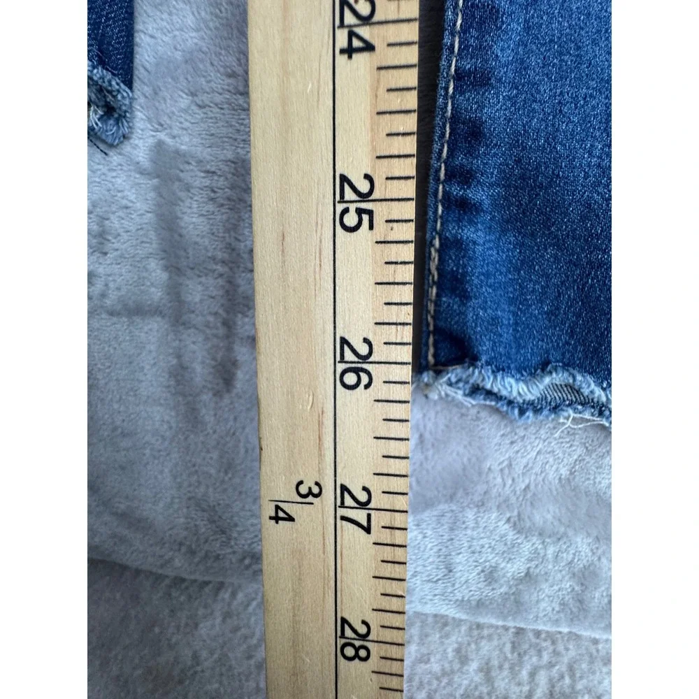 Levis‎ 720 High Rise Super Skinny Jeans Girls 14 Reg Blue Distressed Raw Hem NEW